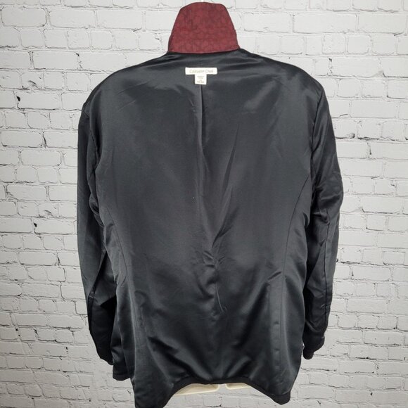 Coldwater Creek Red Black Leopard Blazer Suit Jacket Size 1X (16W-18W) - Picture 6 of 14